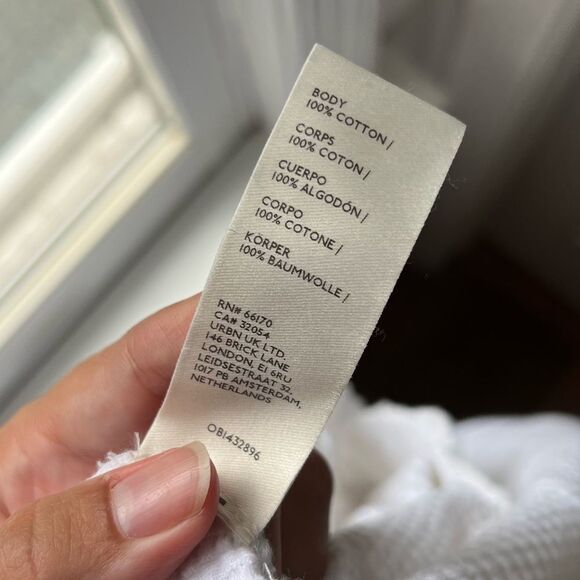 Free People Ellie Thermal Ivory Top Size Large - Picture 6 of 6